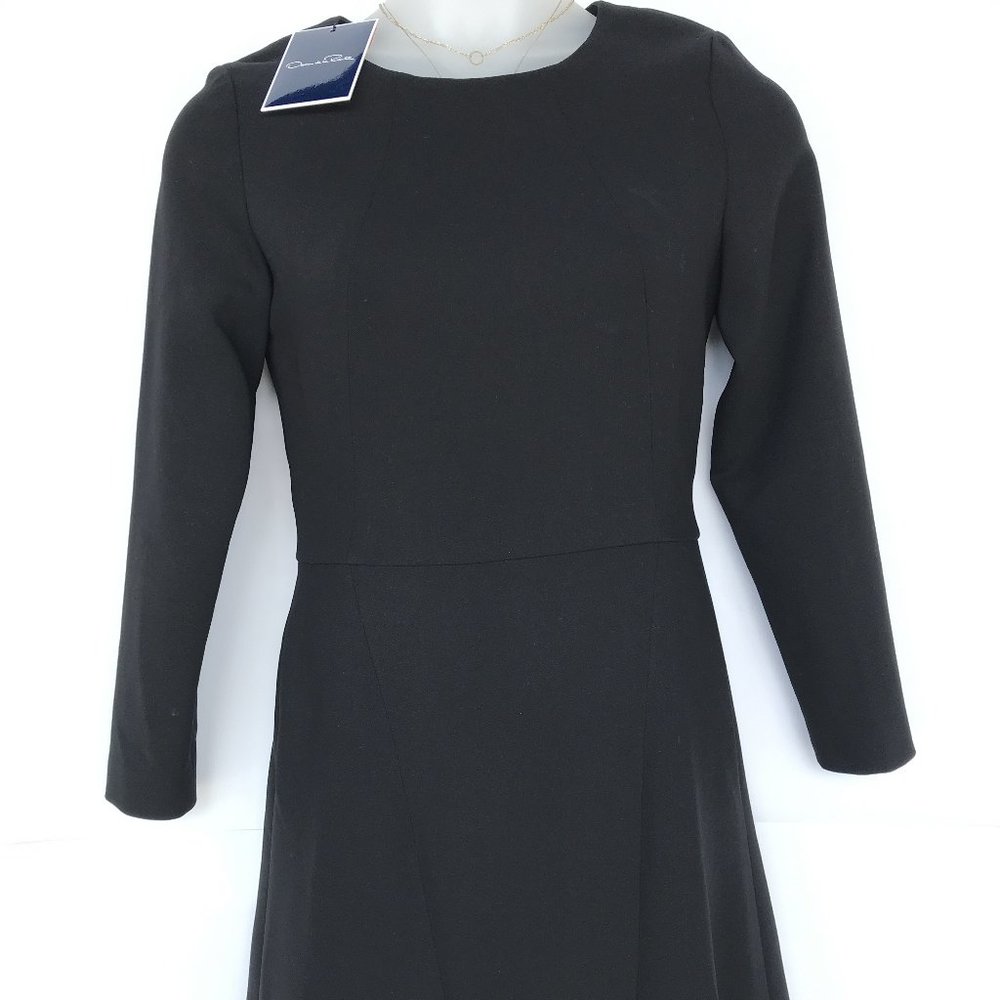Oscar de la Renta Black Wool Dress size 10